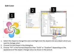 Curved arrow multicolor diagram 5 steps ppt powerpoint slides