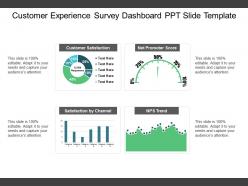 Customer experience survey dashboard ppt slide template