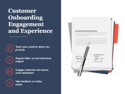 Customer onboarding engagement and experience presentation ideas