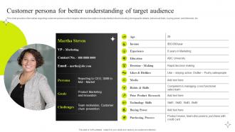 Customer Persona For Better Understanding Of Target Audience Efficient Management Of Product Corporate