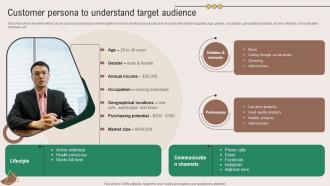 Customer Persona To Understand Target Audience Marketing Plan To Grow Product Strategy SS V