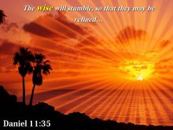 Daniel 11 35 the wise will stumble powerpoint church sermon