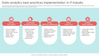 Data Analytics In IT Industry Powerpoint PPT Template Bundles Good Best