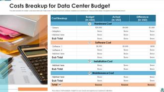 Data center budget powerpoint ppt template bundles