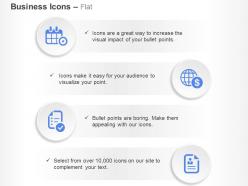 Date Scheduler Global Financial Matters Checklist Report Ppt Icons Graphics