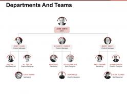 Departments and teams presentation layouts