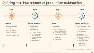 Deploying Automation For Manufacturing Process Improvement Powerpoint Presentation Slides