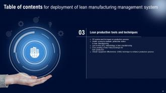 Deployment Of Lean Manufacturing Management System Powerpoint Presentation Slides Appealing Adaptable