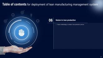 Deployment Of Lean Manufacturing Management System Powerpoint Presentation Slides Images Pre-designed