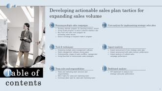 Developing Actionable Sales Plan Tactics For Expanding Sales Volume Complete Deck MKT CD V Content Ready Unique