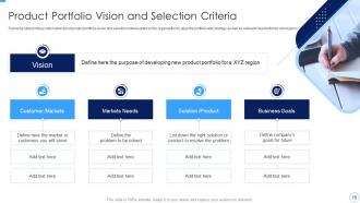 Developing And Managing Product Portfolio For New Target Area Complete Deck