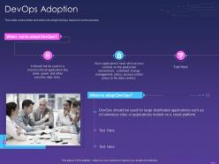 Devops adoption devops for it ppt powerpoint presentation diagram