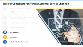 Different Customer Service Channels Training Module on Customer Service Edu Ppt