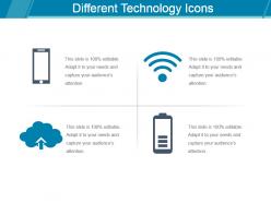 Different technology icons ppt slides