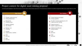 Digital Asset Mining Proposal Powerpoint Presentation Slides