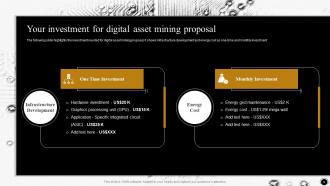 Digital Asset Mining Proposal Powerpoint Presentation Slides