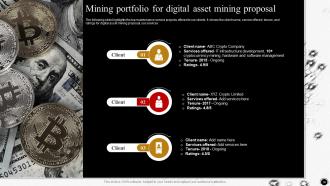 Digital Asset Mining Proposal Powerpoint Presentation Slides