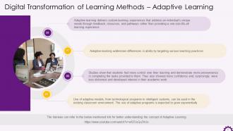 Digital Transformation Of Learning Methods In Education Industry Training Ppt