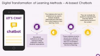 Digital Transformation Of Learning Methods In Education Industry Training Ppt