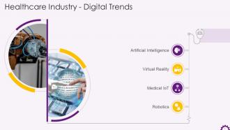 Digital Transformation Trends In Healthcare Industry Training Ppt