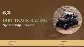 Dirt Track Racing Sponsorship Proposal Powerpoint Presentation Slides