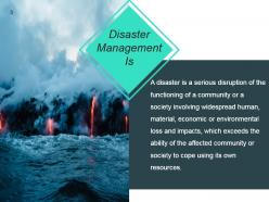 Disaster Management Information For Project Powerpoint Presentation Slides