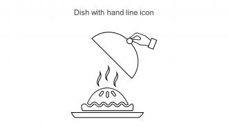 Dish With Hand Line Icon