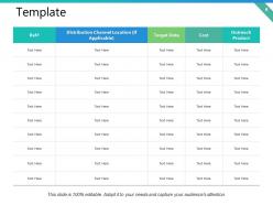 Distribution Plan Powerpoint Presentation Slides