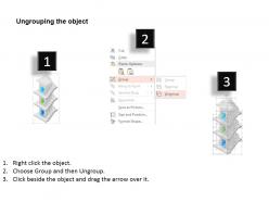 Dn three staged house graphic for data representation powerpoint template