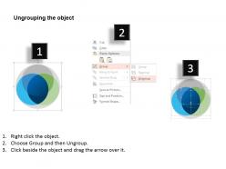 Do three staged venn diagram for vision representation powerpoint template