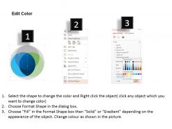 Do three staged venn diagram for vision representation powerpoint template