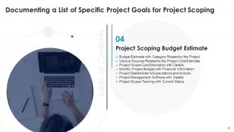 Documenting A List Of Specific Project Goals For Project Scoping Powerpoint Presentation Slides