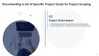 Documenting A List Of Specific Project Goals For Project Scoping Powerpoint Presentation Slides