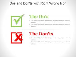 Dos and donts with right wrong icon powerpoint slides design