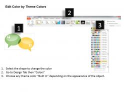 Dq two bubbles for talk and quote representation powerpoint template