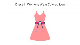 Dress In Womens Wear Colored Icon In Powerpoint Pptx Png And Editable Eps Format