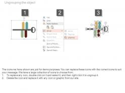 Ds key with success text and four tags flat powerpoint design