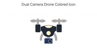 Dual Camera Drone Colored Icon In Powerpoint Pptx Png And Editable Eps Format