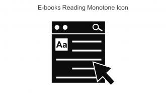 E Books Reading Monotone Icon In Powerpoint Pptx Png And Editable Eps Format