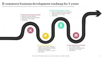 E Commerce 3 Year Roadmap Powerpoint Ppt Template Bundles