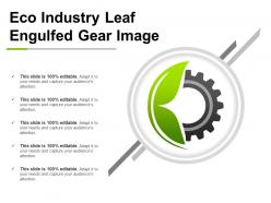 Eco industry leaf engulfed gear image