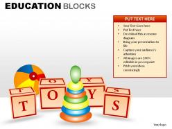 Education blocks powerpoint presentation slides