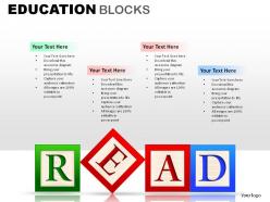 Education blocks powerpoint presentation slides