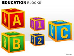 Education blocks powerpoint presentation slides