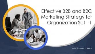 Effective B2B And B2C Marketing Strategy For Organization Set 1 Strategy CD