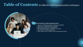 Effective B2B Lead Generation Techniques Powerpoint Presentation Slides Captivating Images