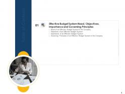 Effective budget system to provide direction on management decisions and basis for forecasting complete deck