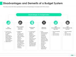 Effective budget system to recognize fiscal planning and co ordinate departmental operations complete deck