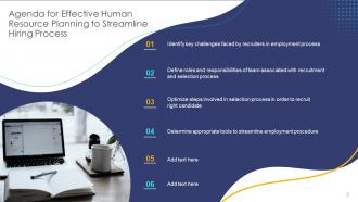 Effective Human Resource Planning To Streamline Hiring Process Complete Deck