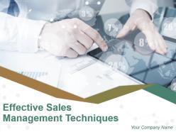 Effective Sales Management Techniques Powerpoint Presentation Slides